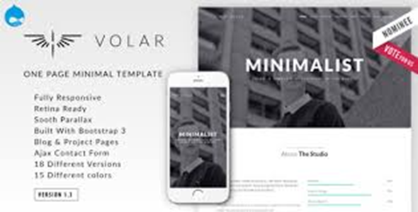 Volar - One Page Minimal Parallax Drupal Theme Volar - One Page Minimal Parallax Drupal Theme