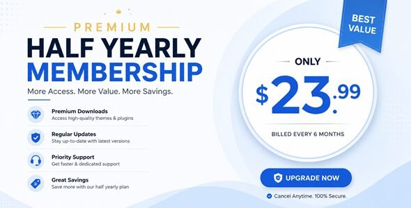 Premium Half Yearly Membership Premium Half Yearly Membership
