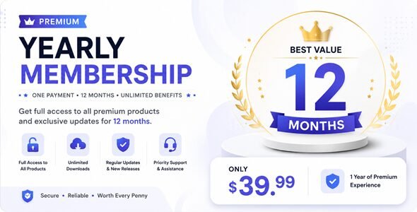 Premium Yearly Membership Premium Yearly Membership